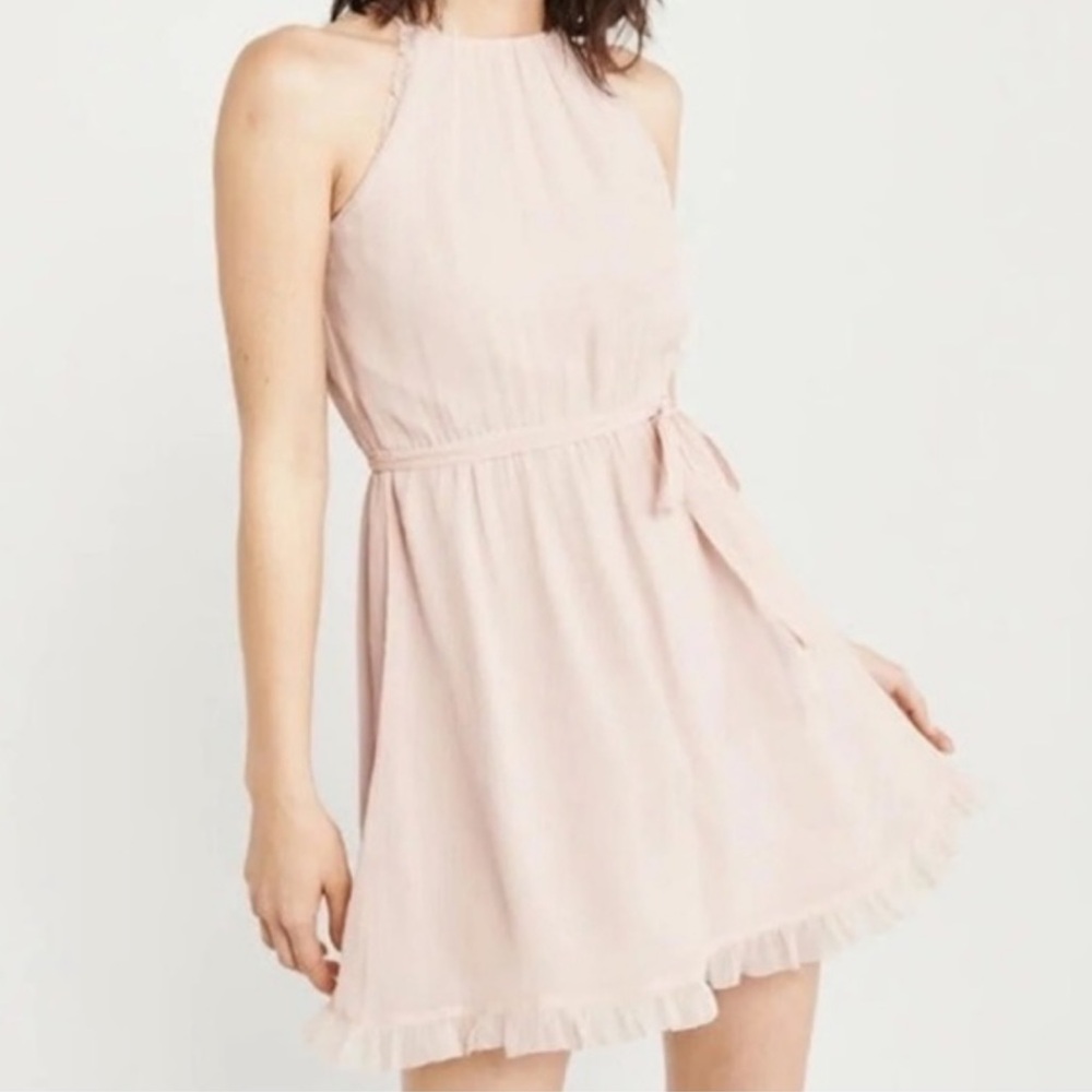 Abercrombie & Fitch Light Pink Chiffon Mini Dress